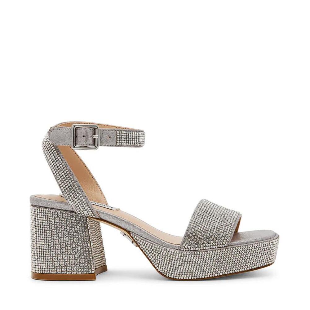 STEVE MADDEN Women's Mercerr-R Sandal Size 9M In Rhinestone